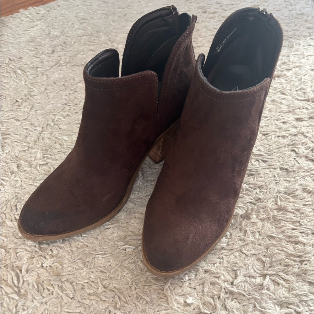 Brown Suede Ankle Boots